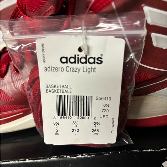 NWB Adizero SZ 9 crazy light 2 team basketball G56410 - Picture 4 of 11